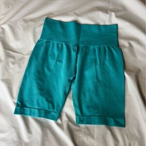 Blue High Waist Shorts